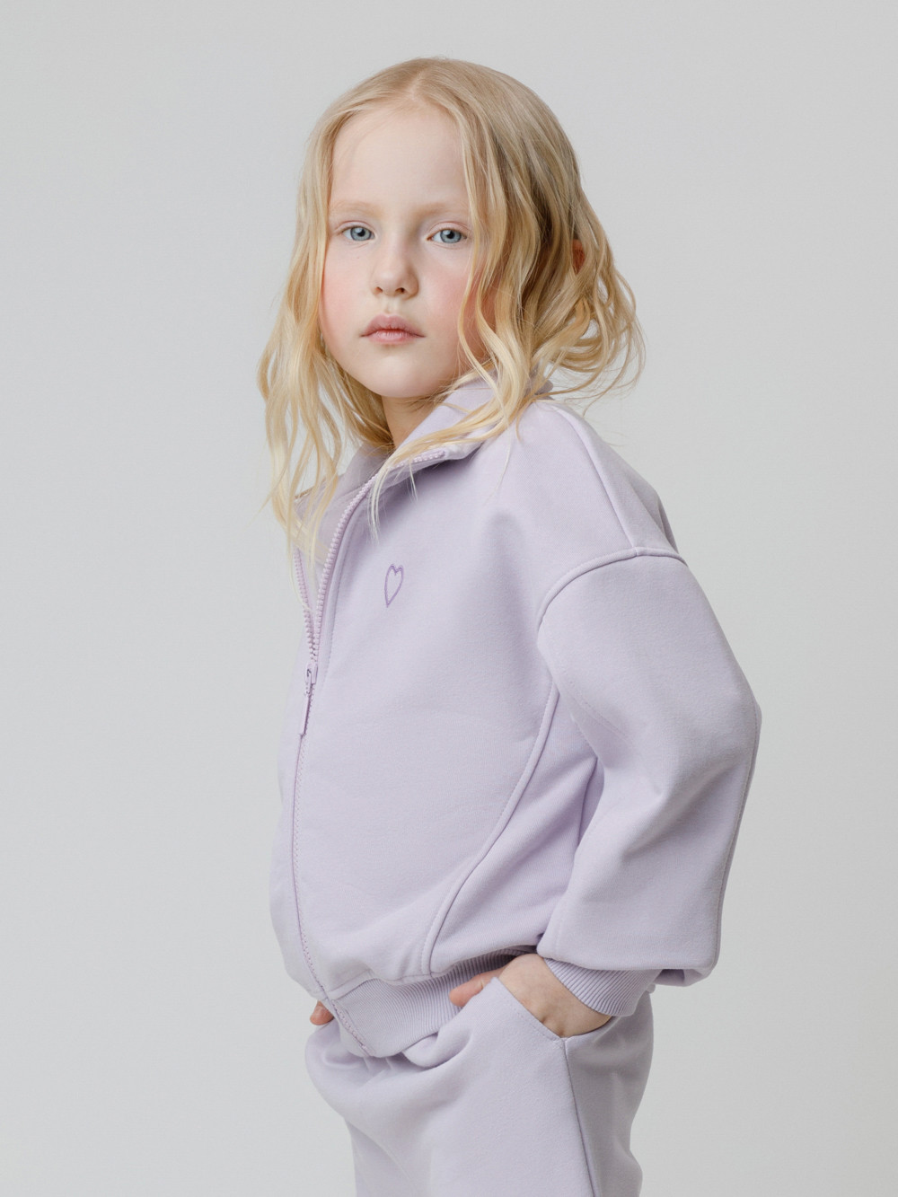 Жакет для девочки, артикул: КР 302817, цвет: фиолетовый, фото 3