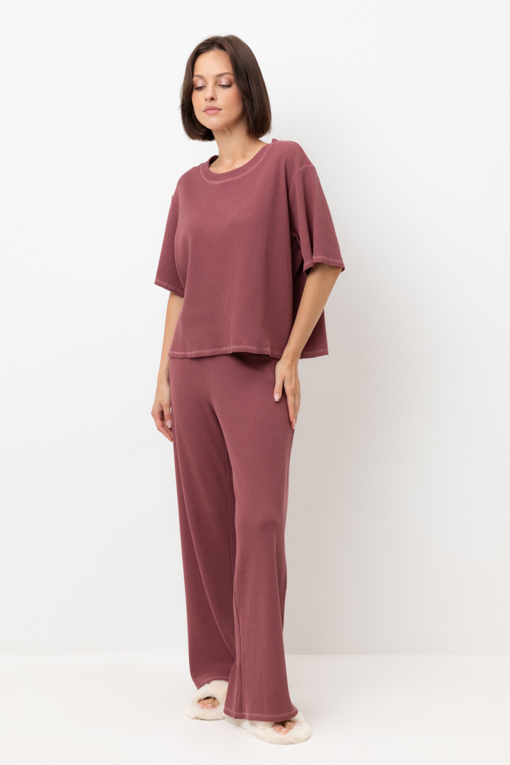 Комплекты для дома для мам, артикул: Е 20150, цвет: бордовый, фото 3