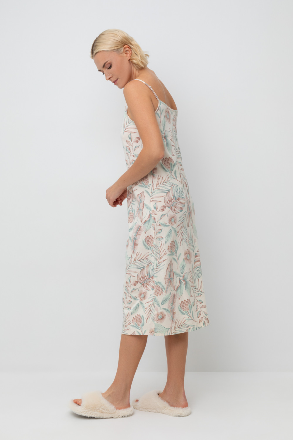 Сорочки ночные женские для мам, артикул: Е 10008, цвет: светло-бежевый, фото 3