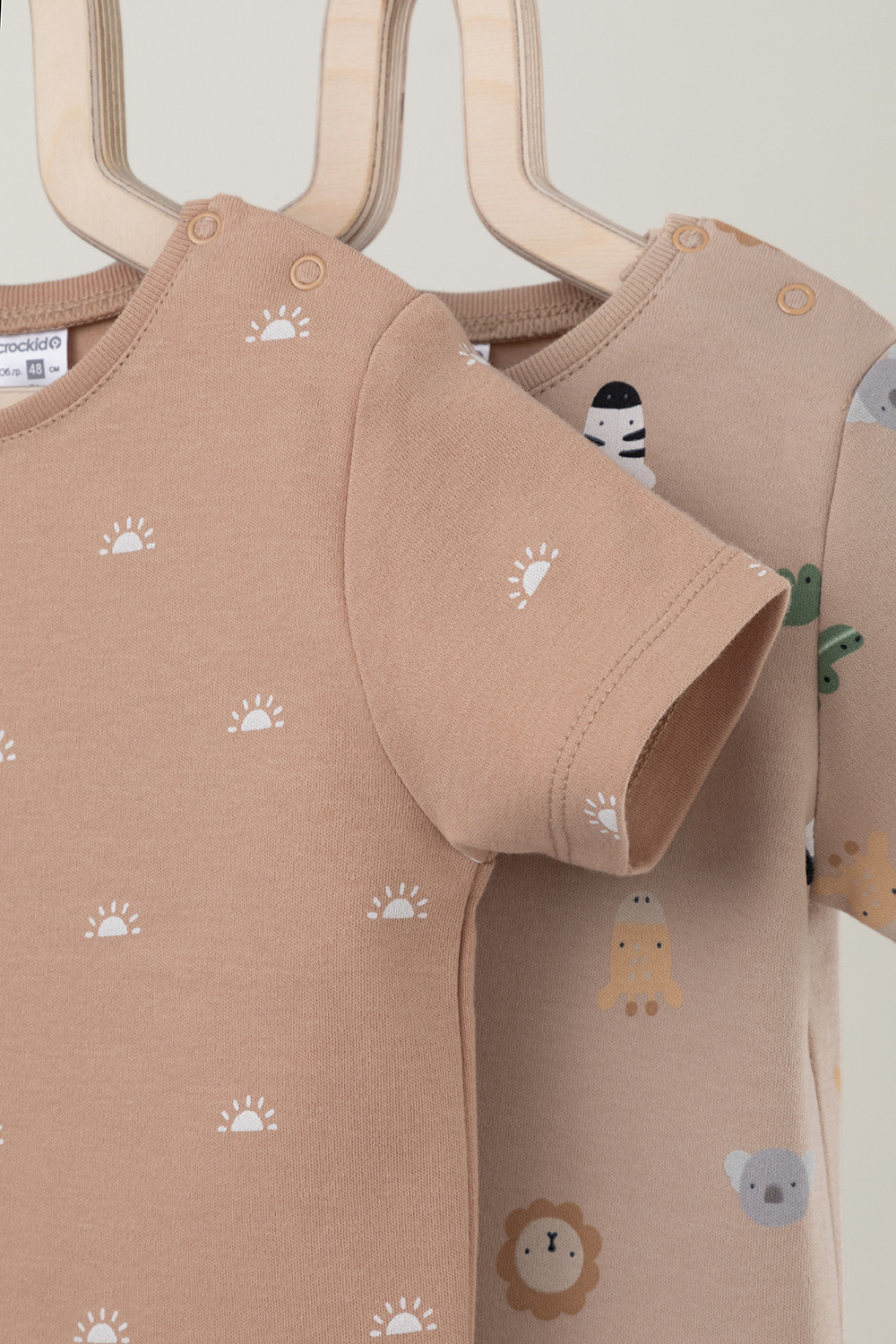 Футболка для новорожденных, артикул: К 301156-2уп, цвет: бежевый, фото 3