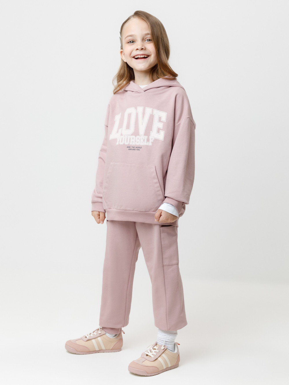 Худи для девочки, артикул: КР 302676, цвет: розовый, фото 3