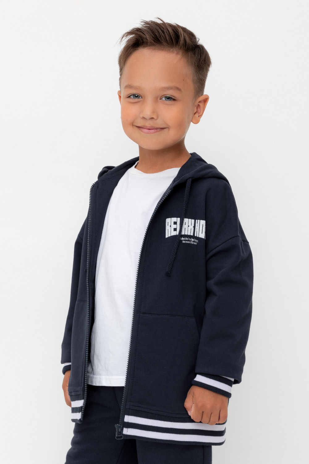 Толстовки для мальчика, артикул: КР 302758, цвет: темно-синий, фото 3