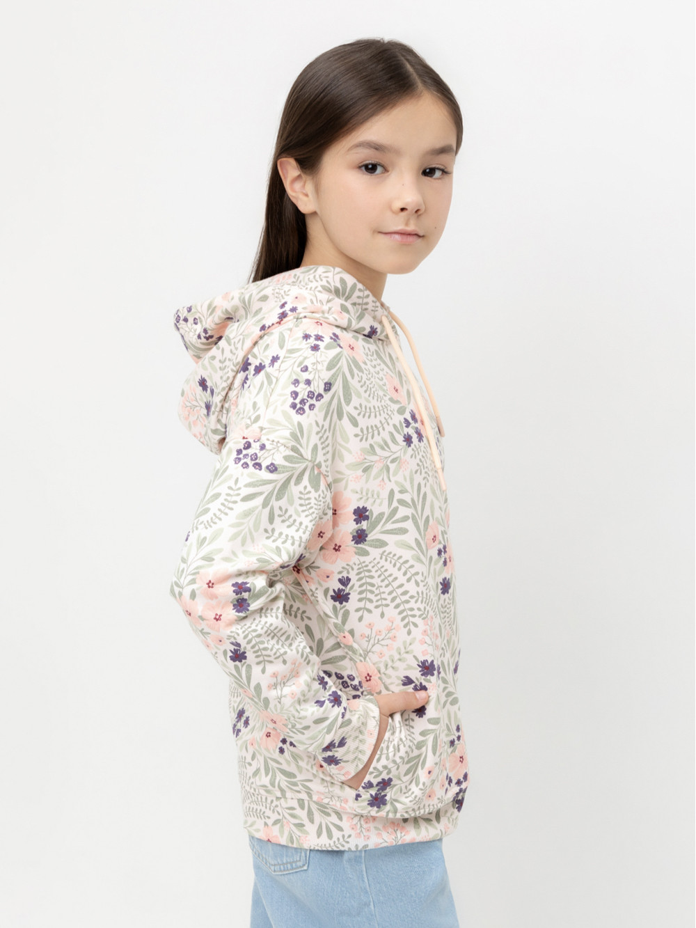 Худи для девочки, артикул: КР 302033, цвет: светло-розовый, фото 3