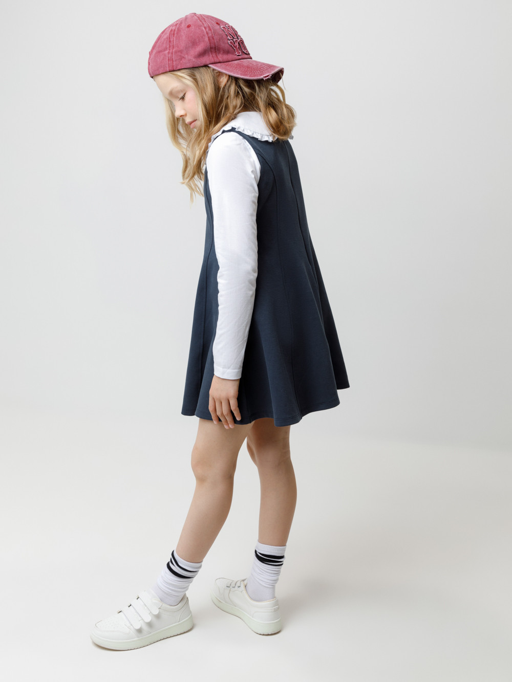 Сарафан для девочки, артикул: К 5933, цвет: синий, фото 3