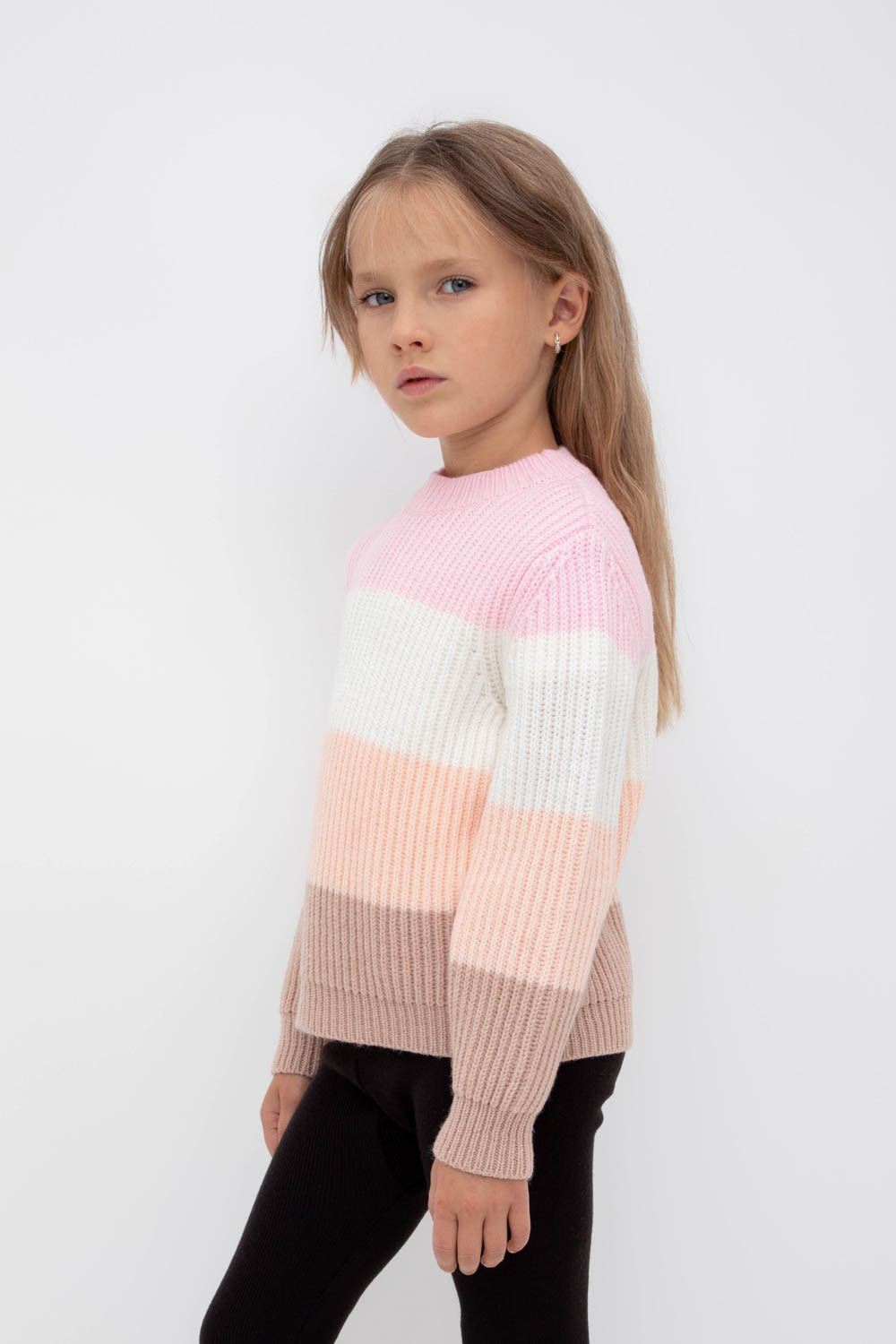 Джемпер для девочки, артикул: КВ 30136, цвет: розовый, фото 3