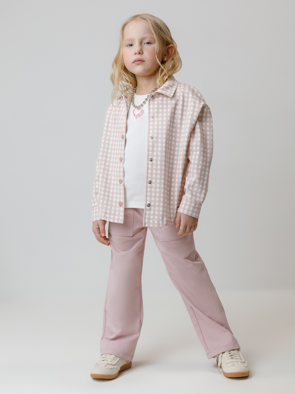 Брюки для девочки, артикул: КР 400786, цвет: розовый, фото 3