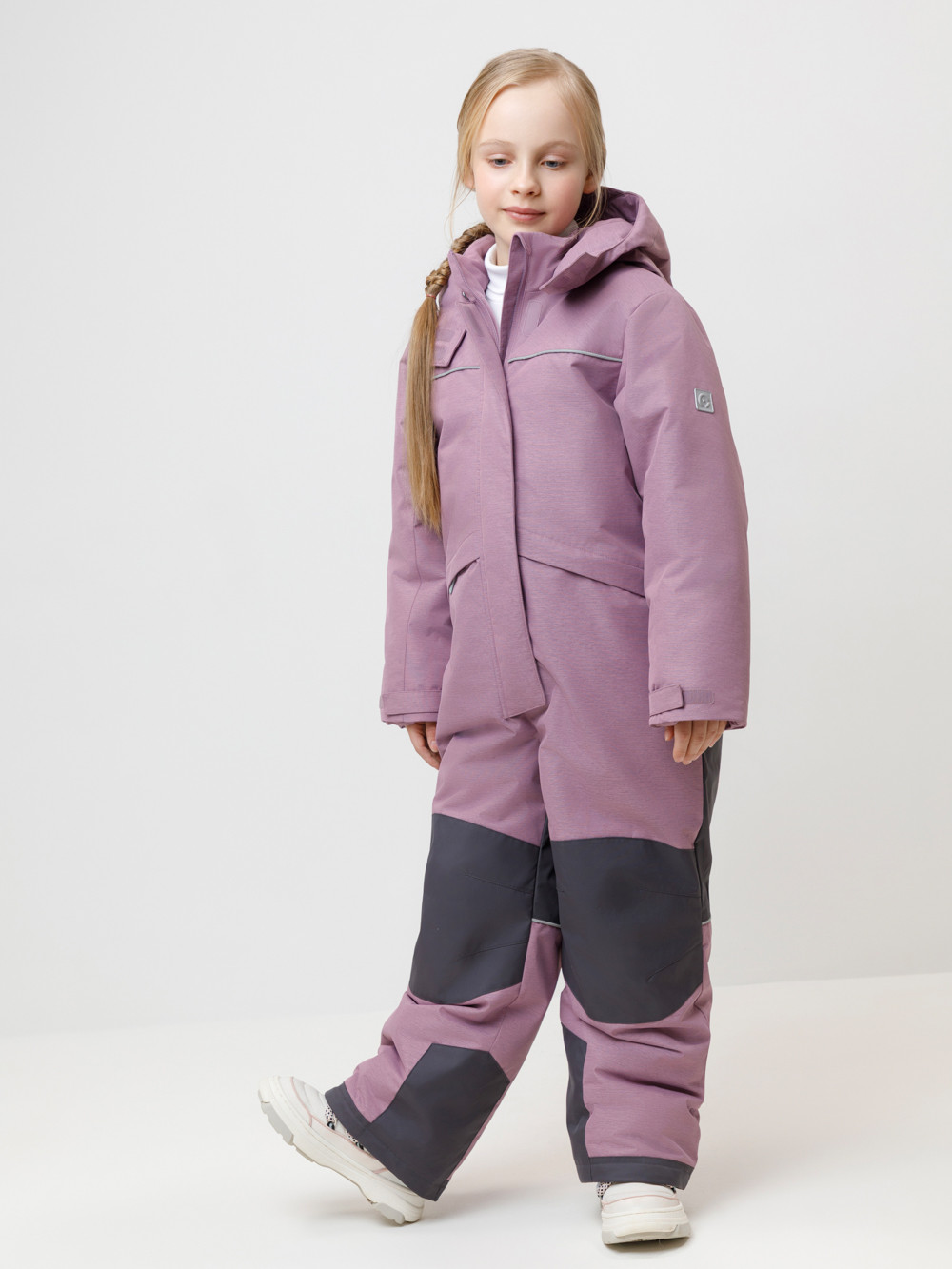 Комбинезоны утепленные для девочки, артикул: ВК 60129/2 ГР (128-158), цвет: бордовый, фото 3