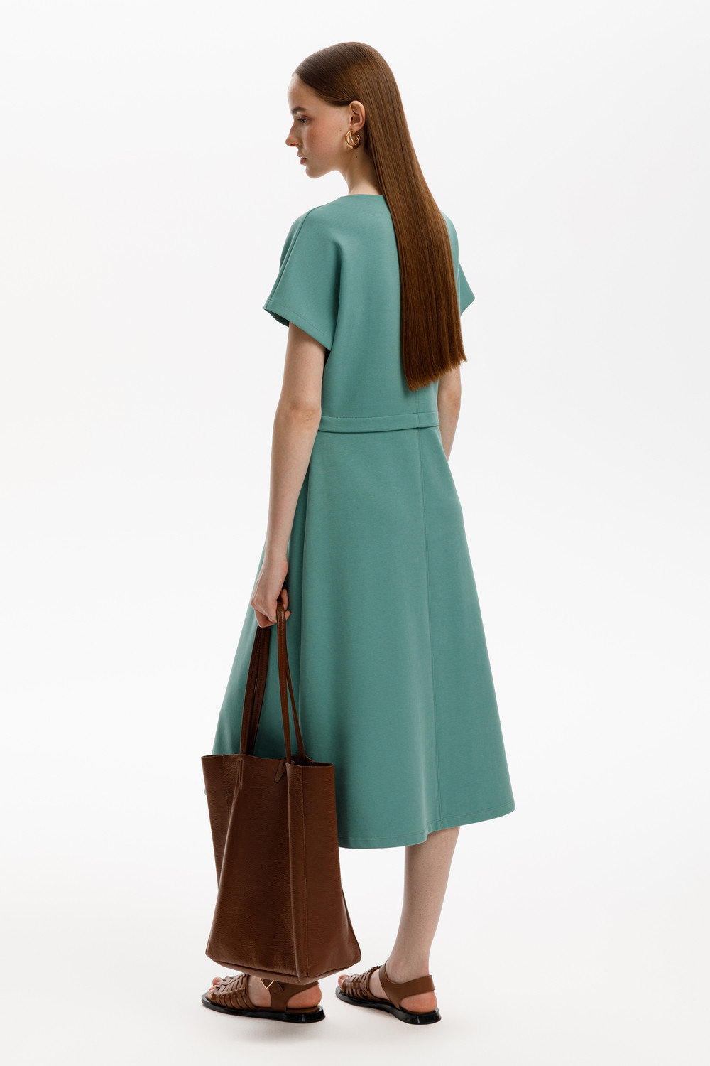 Платья женские для мам, артикул: ЕВТ 5084, цвет: зеленый, фото 3