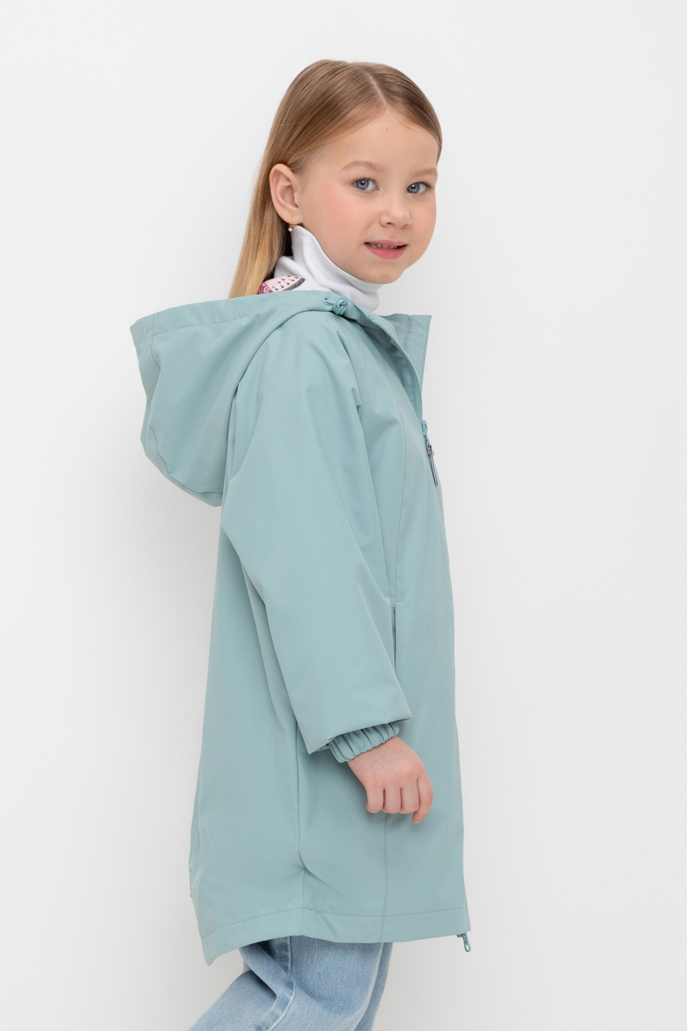 Пальто для девочки, артикул: ВК 32128/24/1 ГР, цвет: голубой, фото 3