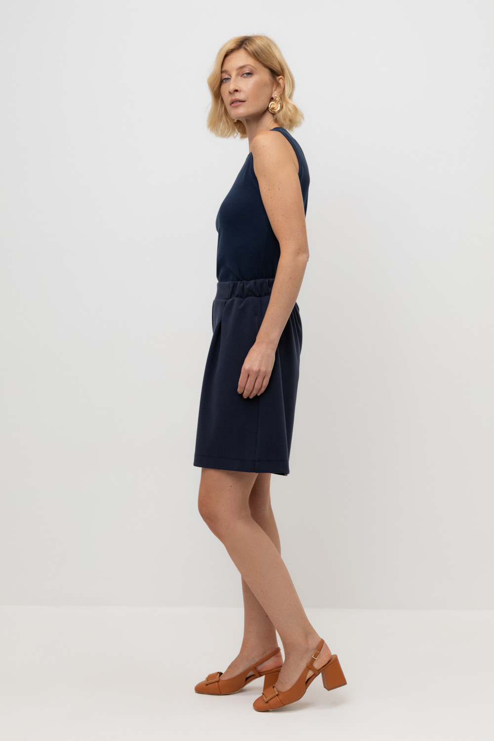 Шорты женские для мам, артикул: ЕВТ 4140, цвет: синий, фото 3