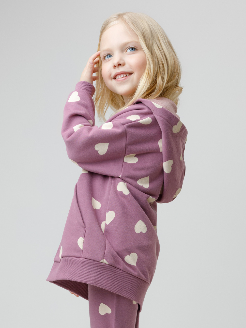 Толстовка для девочки, артикул: КР 302826, цвет: бордовый, фото 3