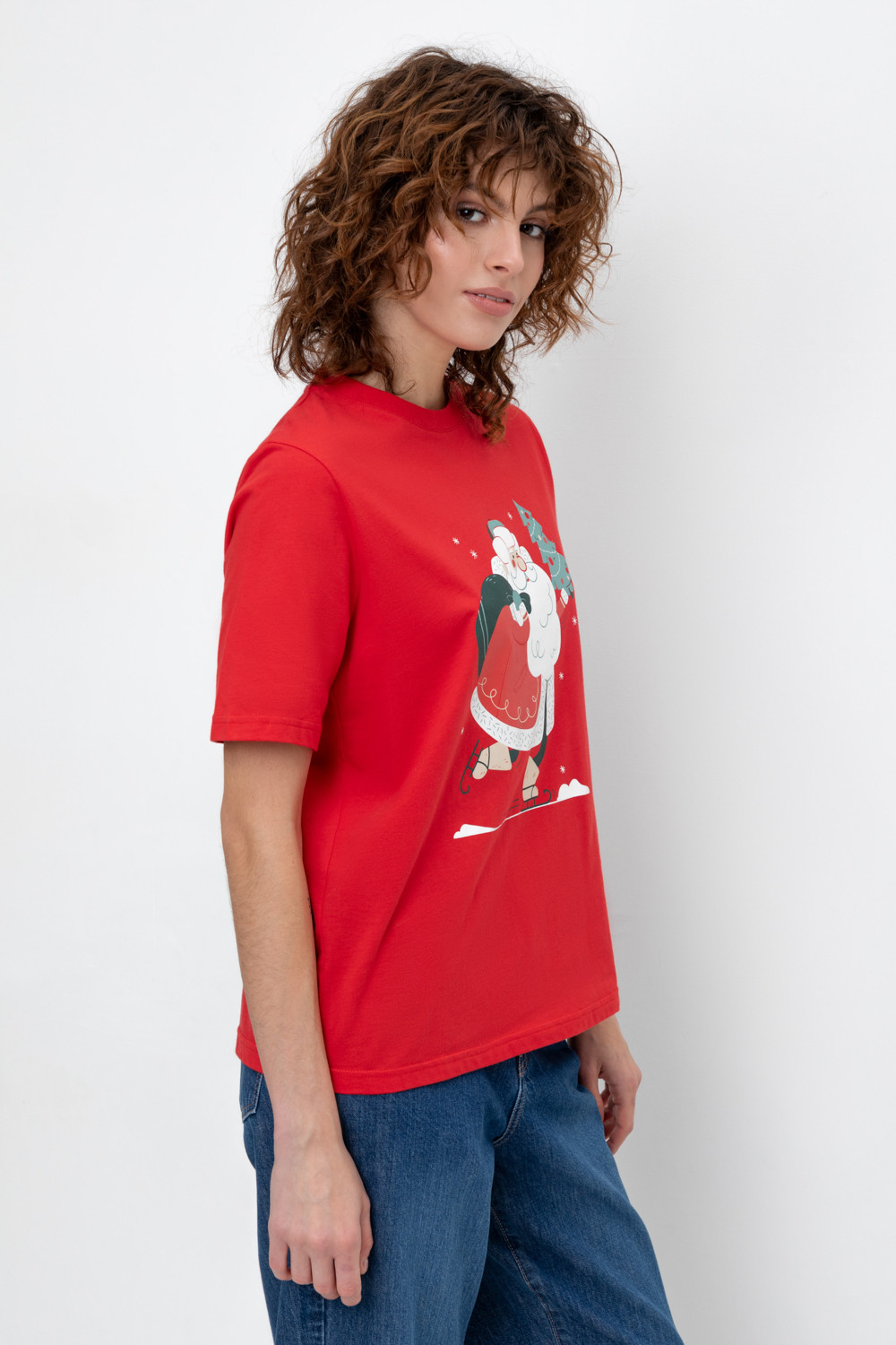 Футболки для дома для мам, артикул: Е 3621, цвет: красный, фото 3