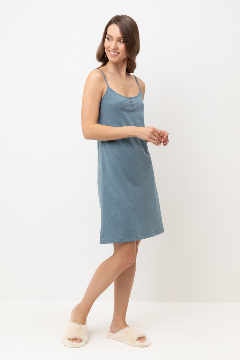 Сорочки ночные женские для мам, артикул: Е 10027, цвет: голубой, фото 3