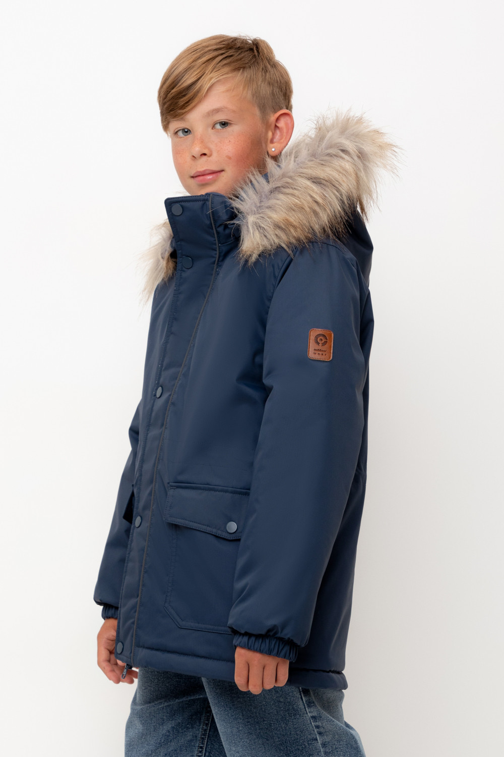 Пальто, плащи для мальчика, артикул: ВК 36096/6 УЗГ (122-158), цвет: темно-синий, фото 3