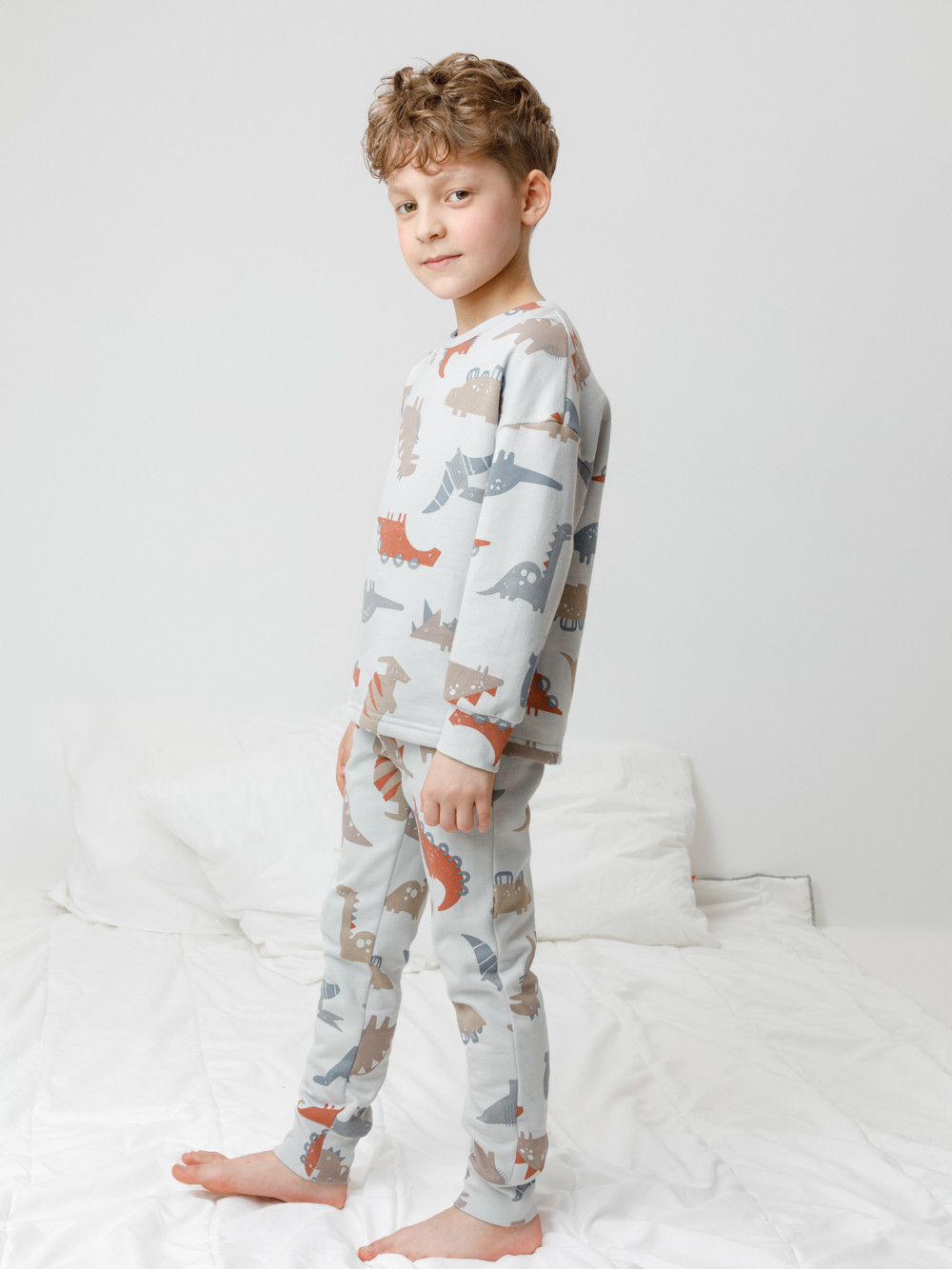 Пижама для мальчика, артикул: К 1587, цвет: светло-серый5, фото 2