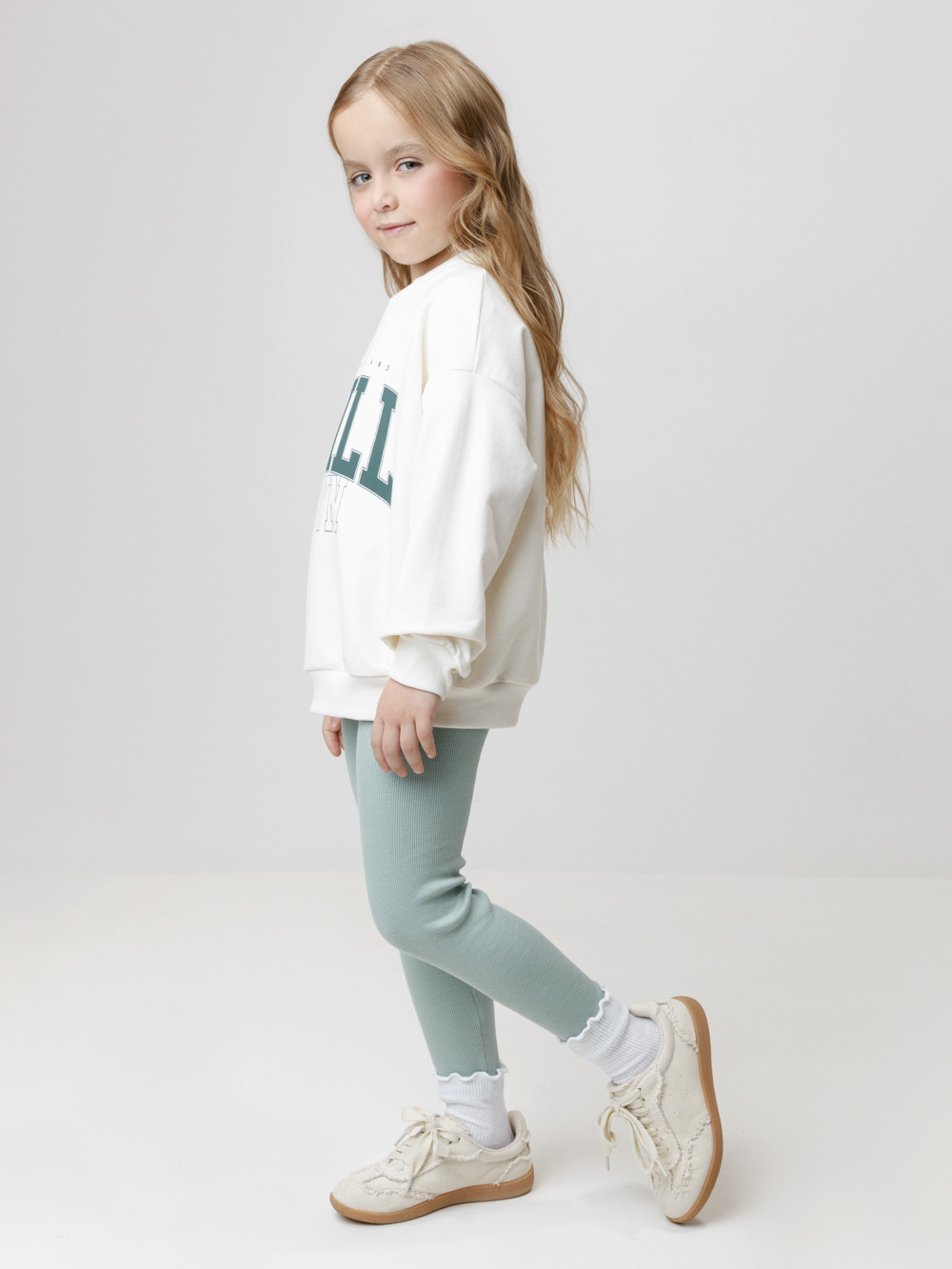 Лосины для девочки, артикул: КР 400085, цвет: голубой, фото 3