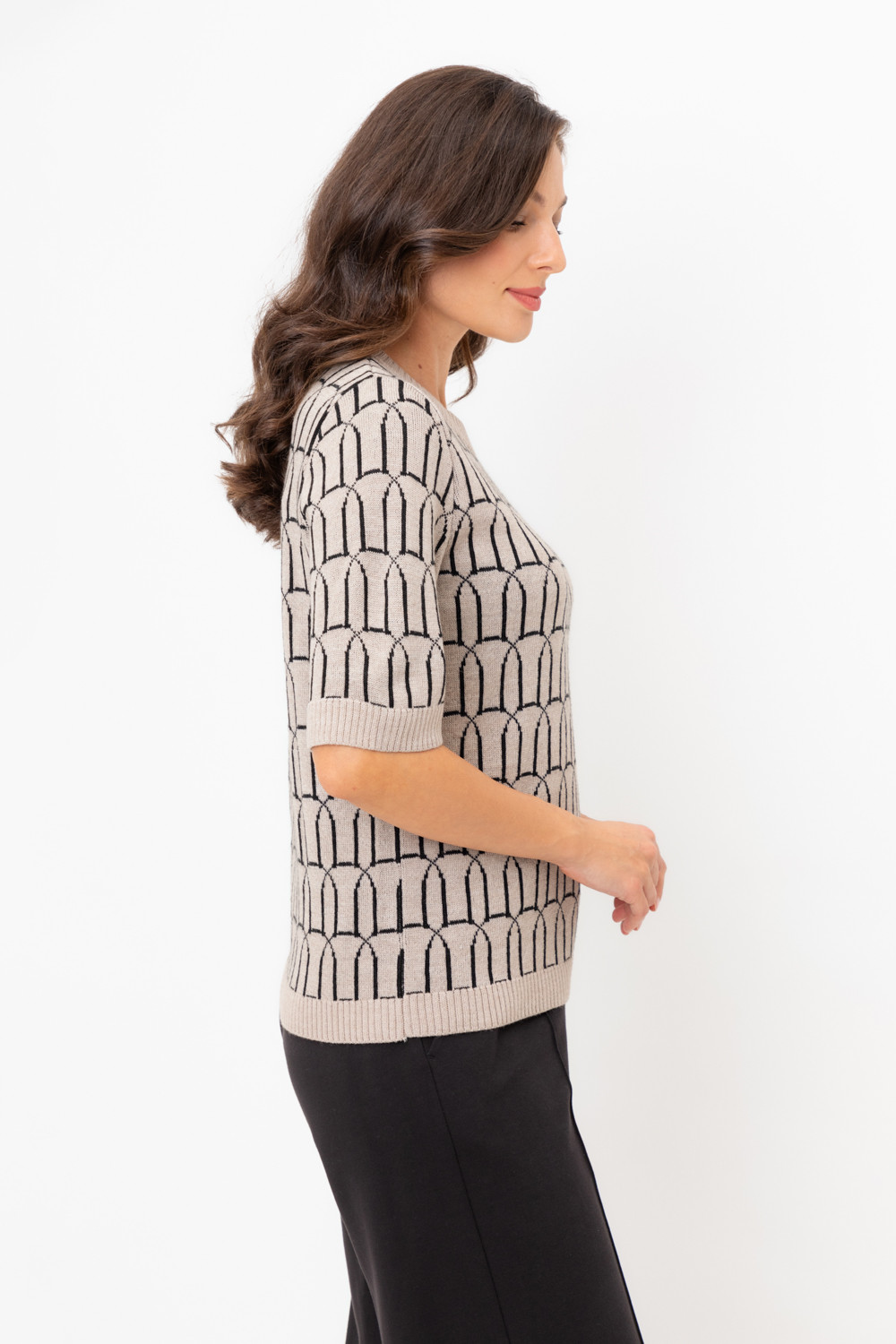 Джемперы женские для мам, артикул: ЕВ 30180/ш, цвет: бежевый, фото 3