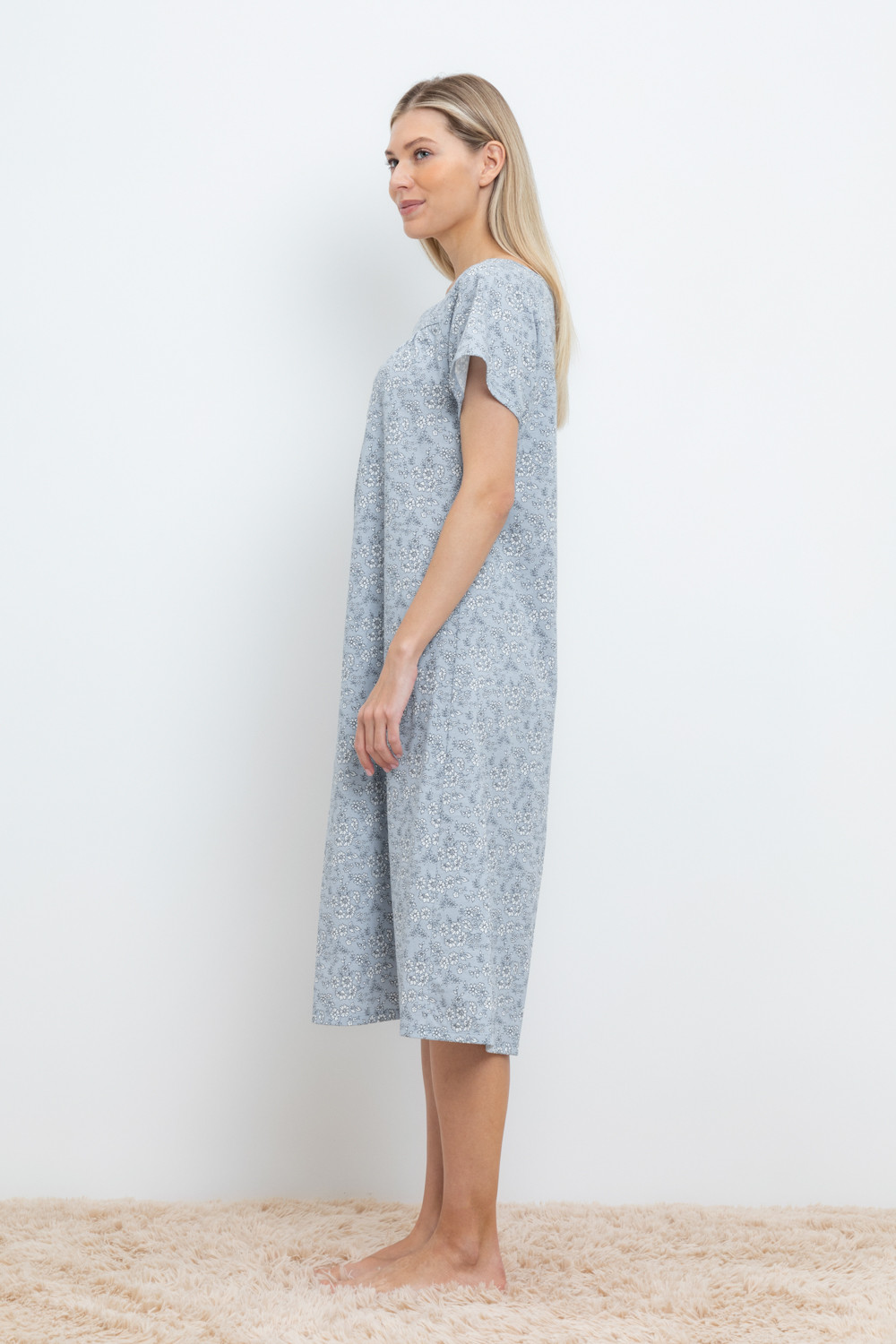 Сорочки ночные женские для мам, артикул: Е 10009, цвет: синий, фото 3