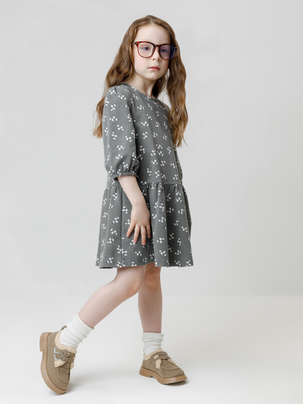 Платье для девочки, артикул: КР 5899, цвет: зеленый, фото 3