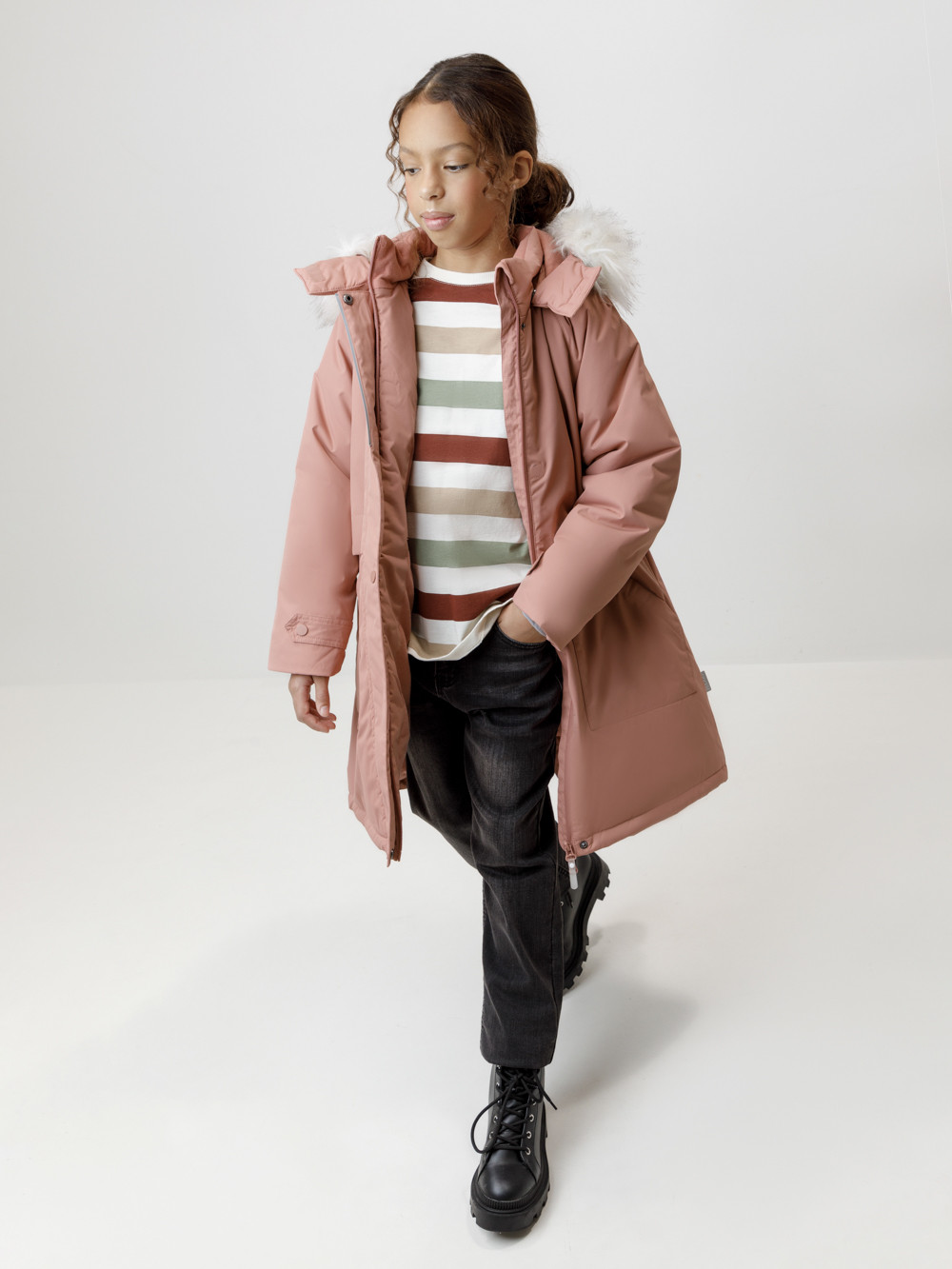 Куртка для девочки, артикул: ВК 38116/2 ГР, цвет: розовый, фото 2