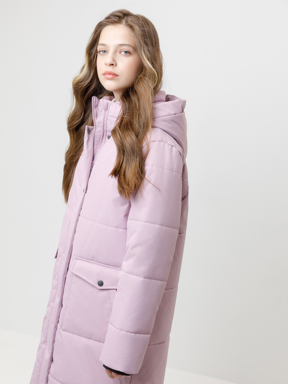 Пальто для девочки, артикул: ВК 38128/1 УЗГ, цвет: розовый, фото 3