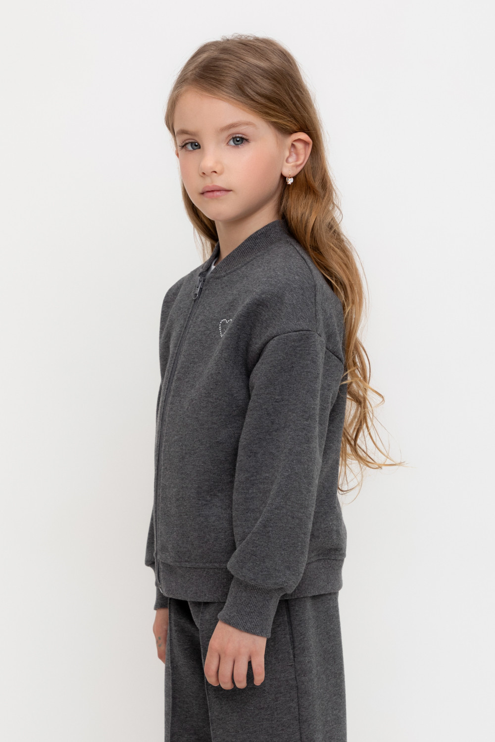 Жакет для девочки, артикул: КР 302588, цвет: темно-серый, фото 3