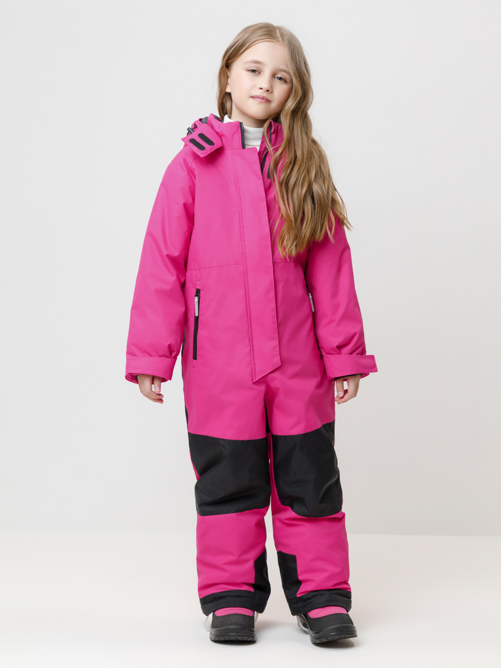 Комбинезоны утепленные для девочки, артикул: ВК 60128/2 УЗГ, цвет: ярко-розовый, фото 3