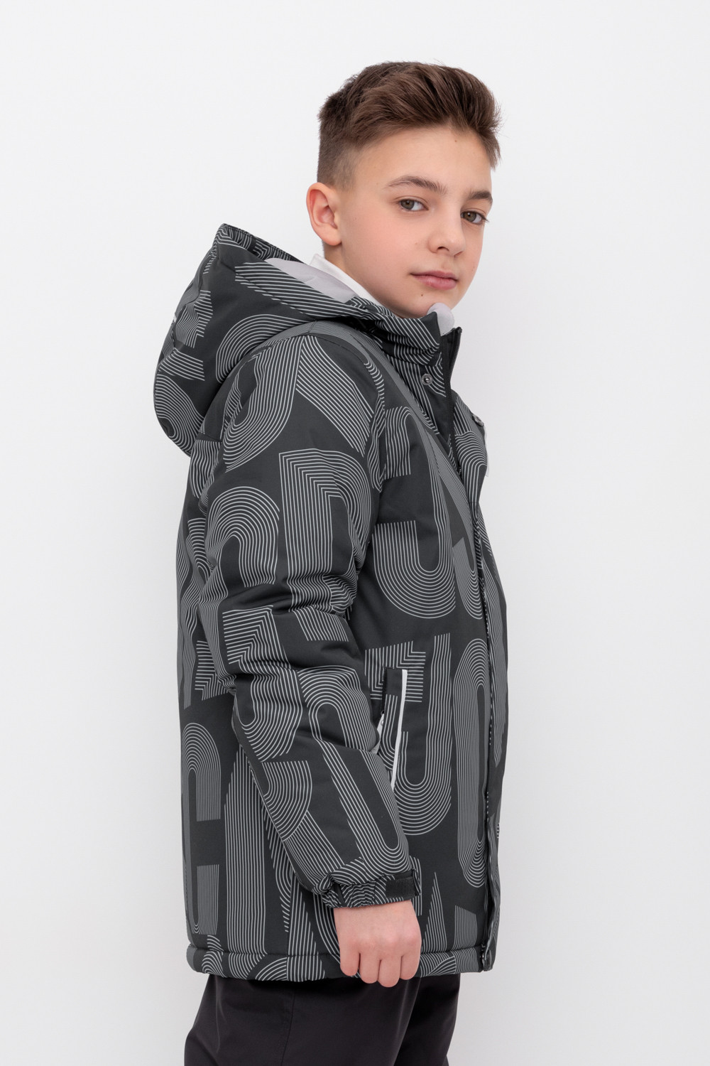 Куртки для мальчика, артикул: ВК 36088/н/2 ГР, цвет: черный3, фото 3