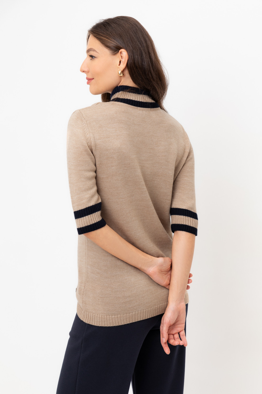 Джемперы женские для мам, артикул: ЕВ 30045/24ш, цвет: бежевый, фото 4