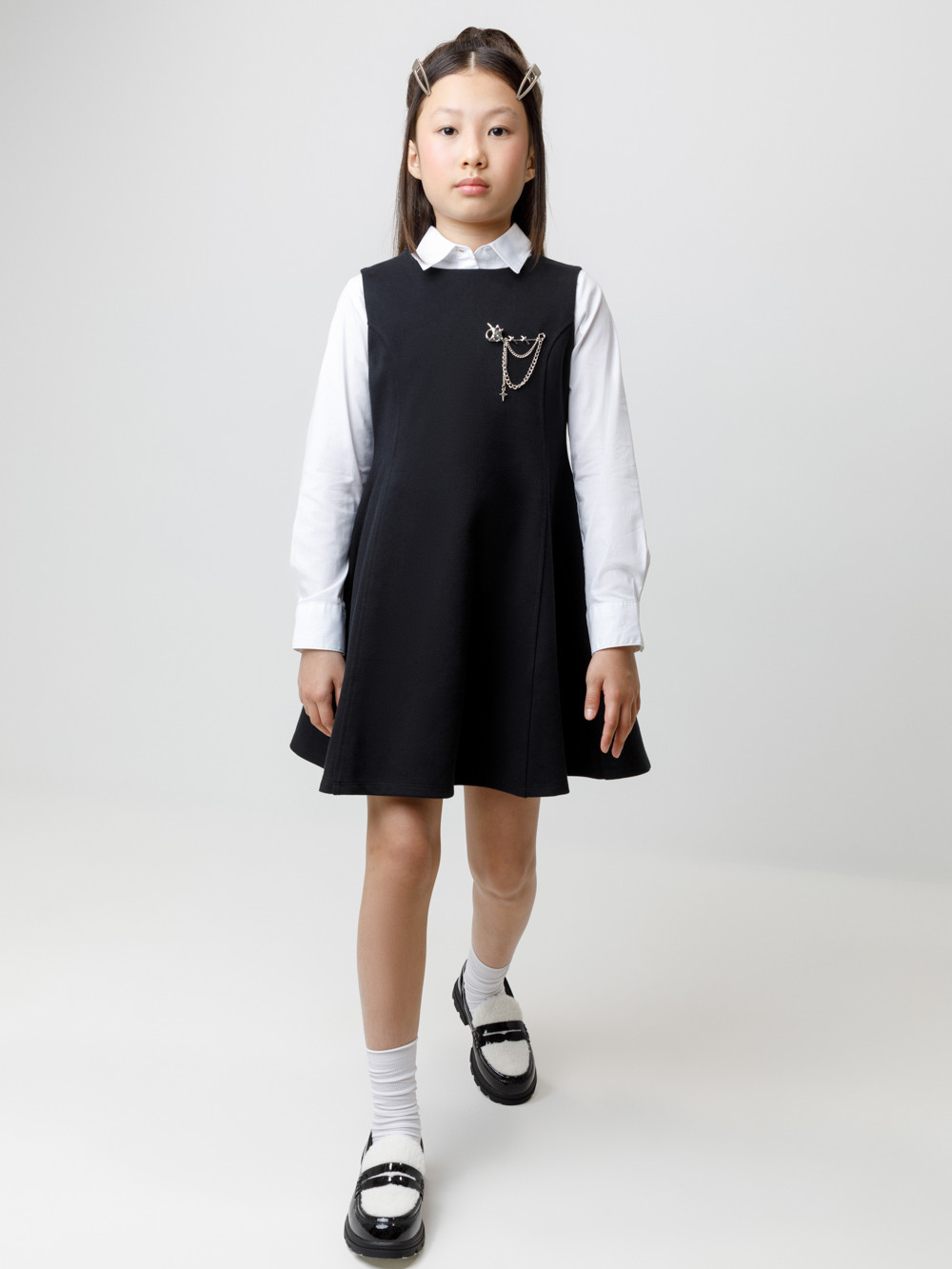 Сарафан для девочки, артикул: К 5933, цвет: черный, фото 4