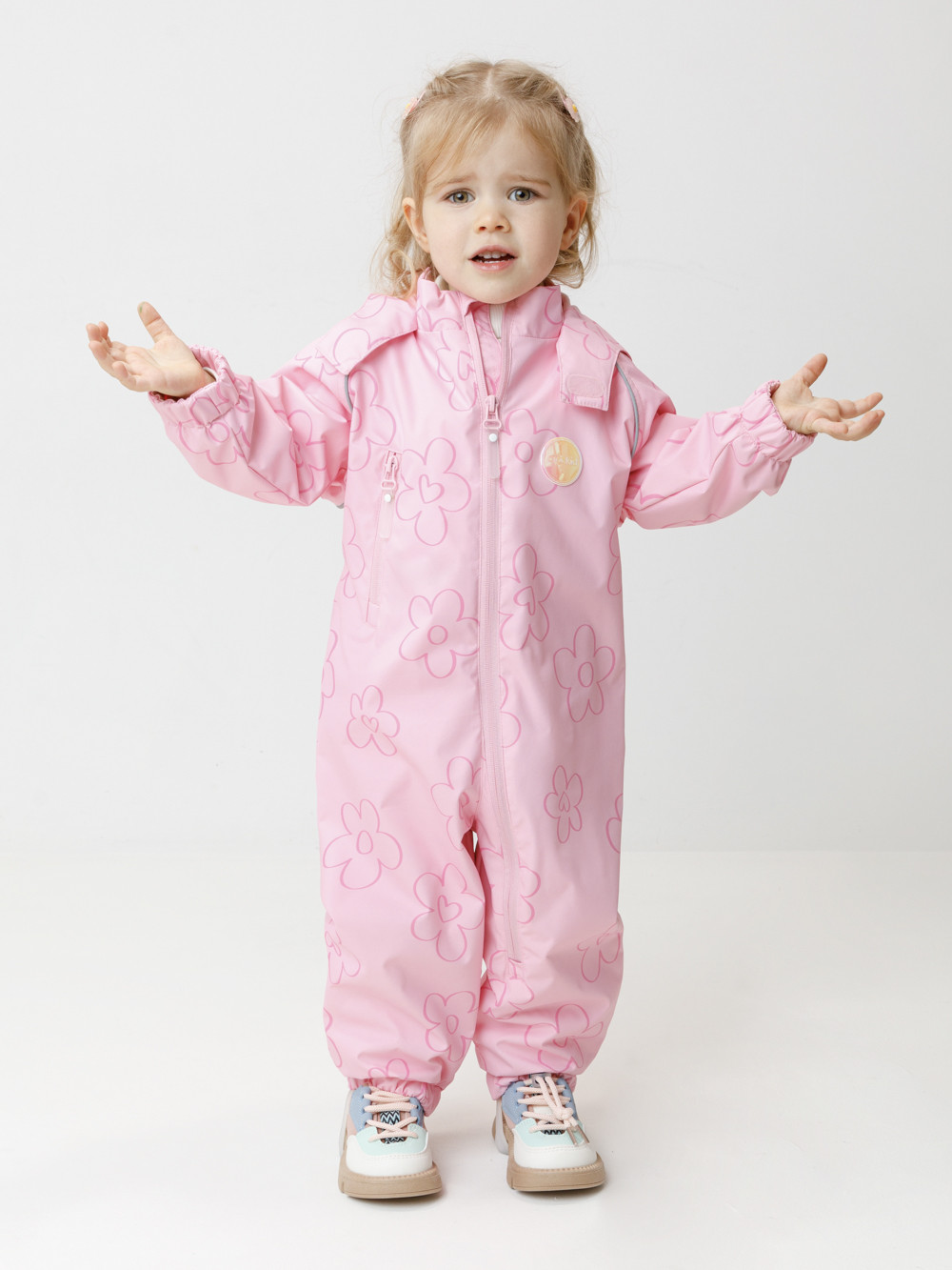 Комбинезоны утепленные для девочки, артикул: ВК 60088/н/21 Ал, цвет: розовый, фото 4