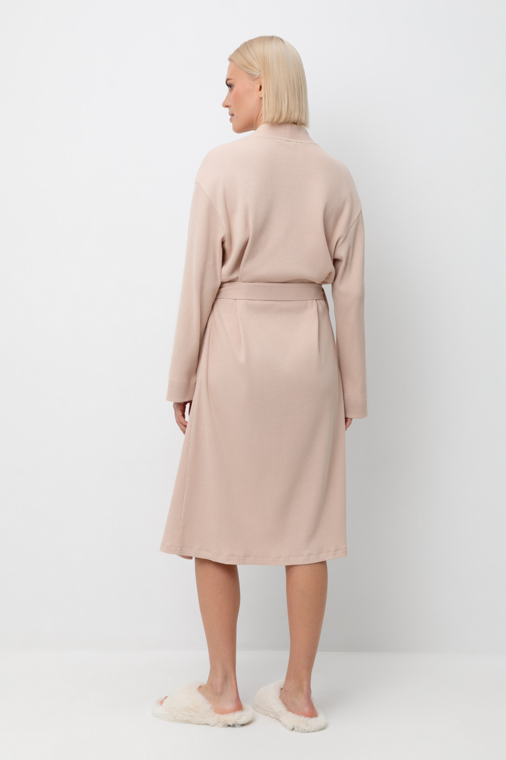 Халаты женские для мам, артикул: Е 50026, цвет: светло-бежевый, фото 4