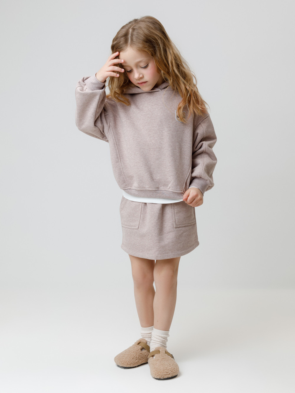 Худи для девочки, артикул: КР 302811, цвет: кофейный, фото 4