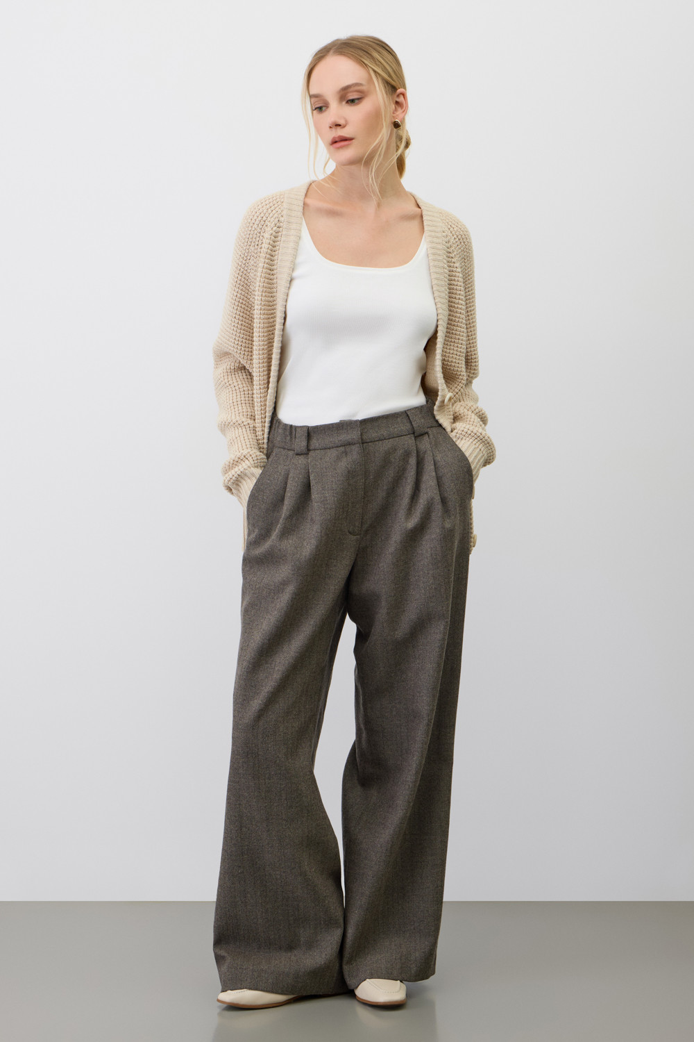 Брюки женские для мам, артикул: ЕТ 40021, цвет: серый, фото 4