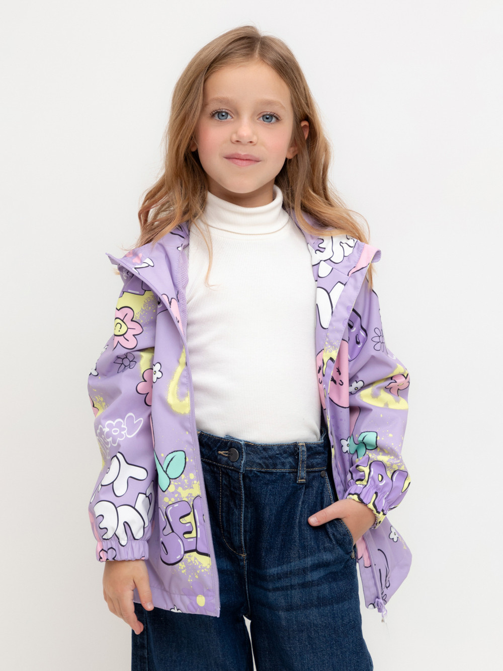 Куртка для девочки, артикул: ВК 32177/н/1 Ал, цвет: фиолетовый, фото 4