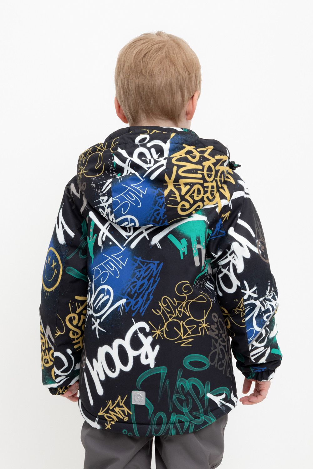 Куртки для мальчика, артикул: ВК 36089/н/4 ГР ( 92-122), цвет: черный3, фото 4