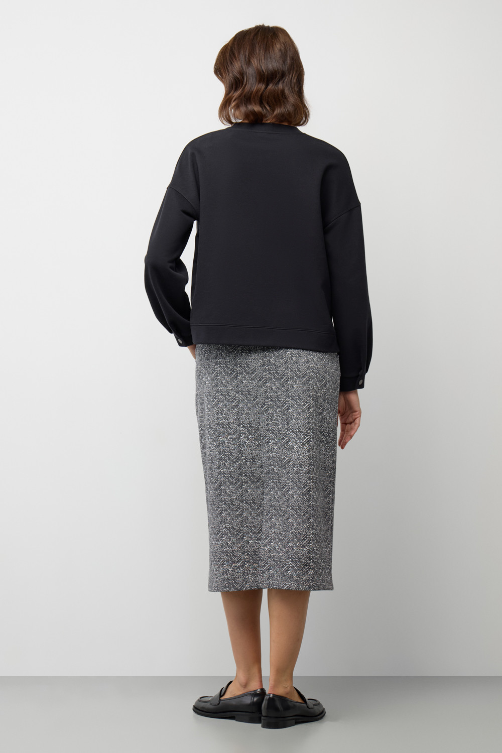 Юбки женские для мам, артикул: ЕВТ 7033, цвет: темно-серый, фото 4