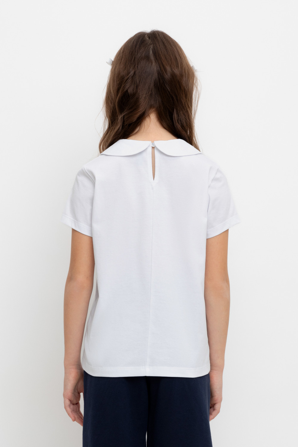Блузка для девочки, артикул: К 302494, цвет: белый, фото 4
