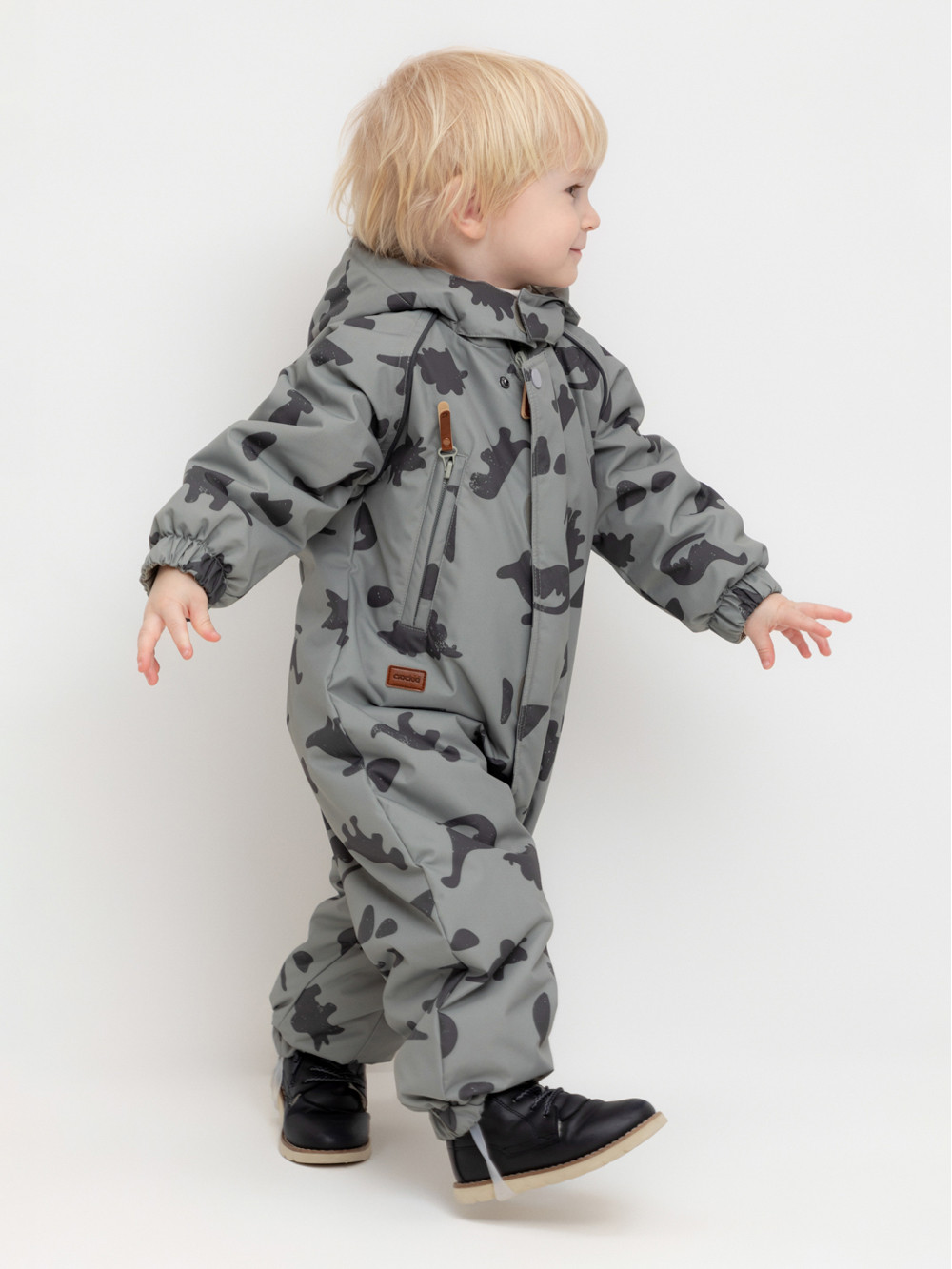 Комбинезоны утепленные для мальчика, артикул: ВК 60085/н/64 Ал, цвет: зеленый, фото 4