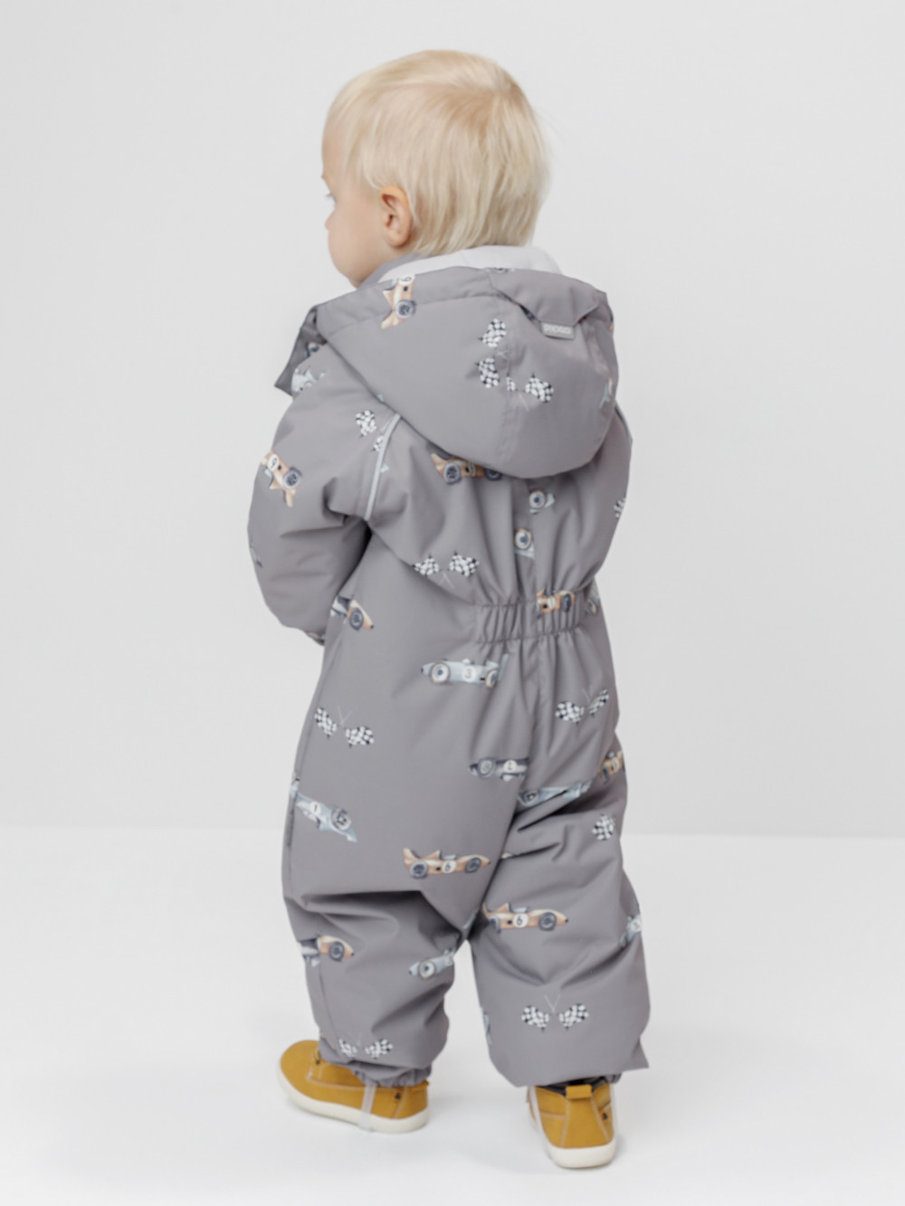 Комбинезоны утепленные для мальчика, артикул: ВК 60085/н/76 Ал, цвет: кофейный, фото 4