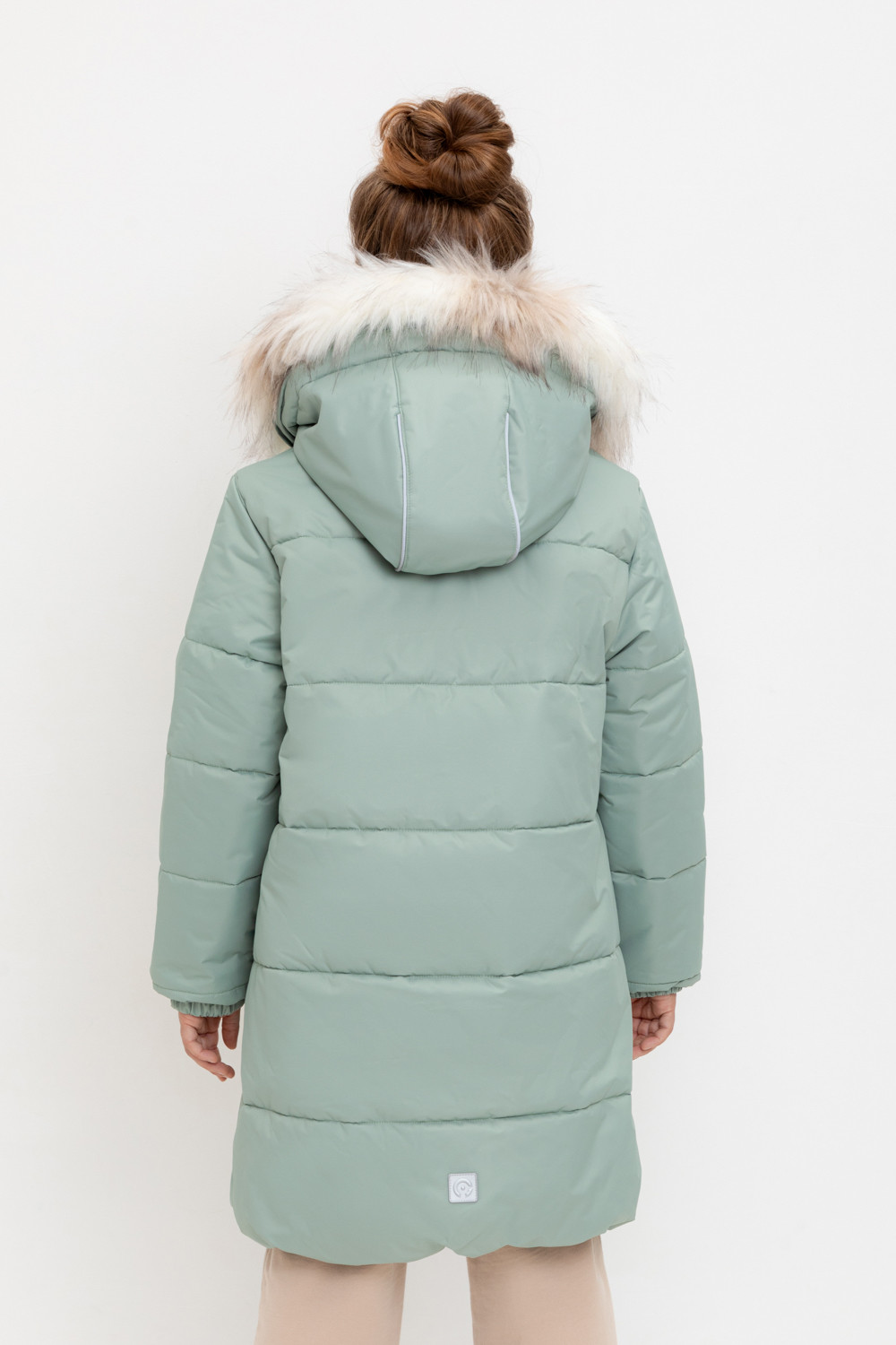 Пальто для девочки, артикул: ВК 38094/8 УЗГ, цвет: зеленый, фото 4