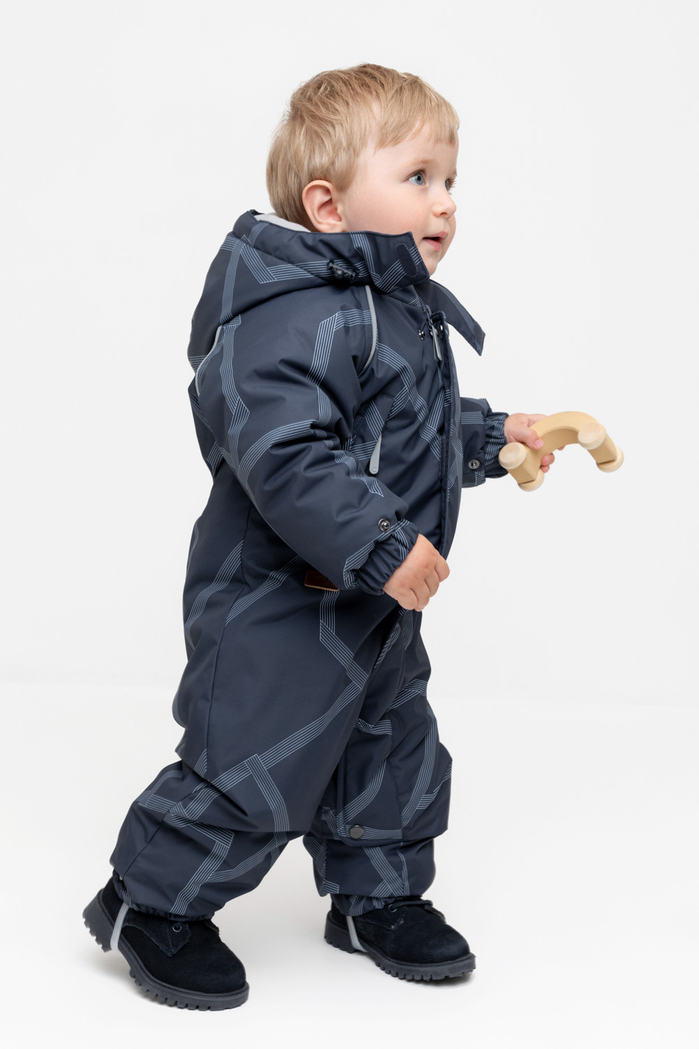 Комбинезоны утепленные для мальчика, артикул: ВК 60032/н/52 Ал, цвет: темно-синий, фото 4