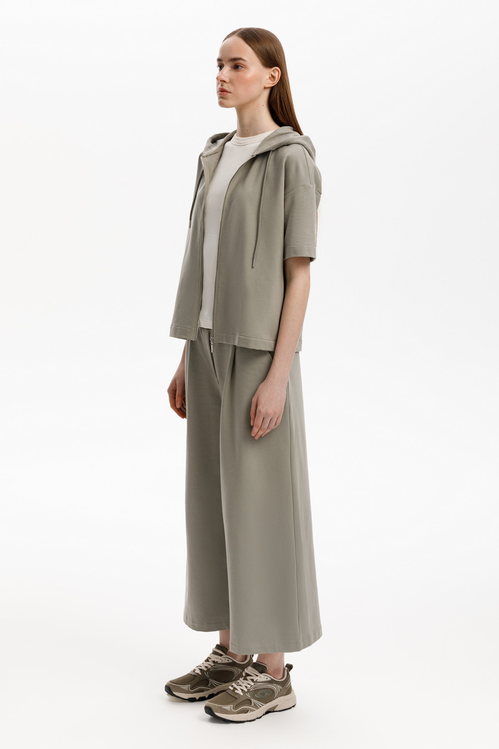 Брюки женские для мам, артикул: ЕВТ 4137, цвет: зеленый, фото 4