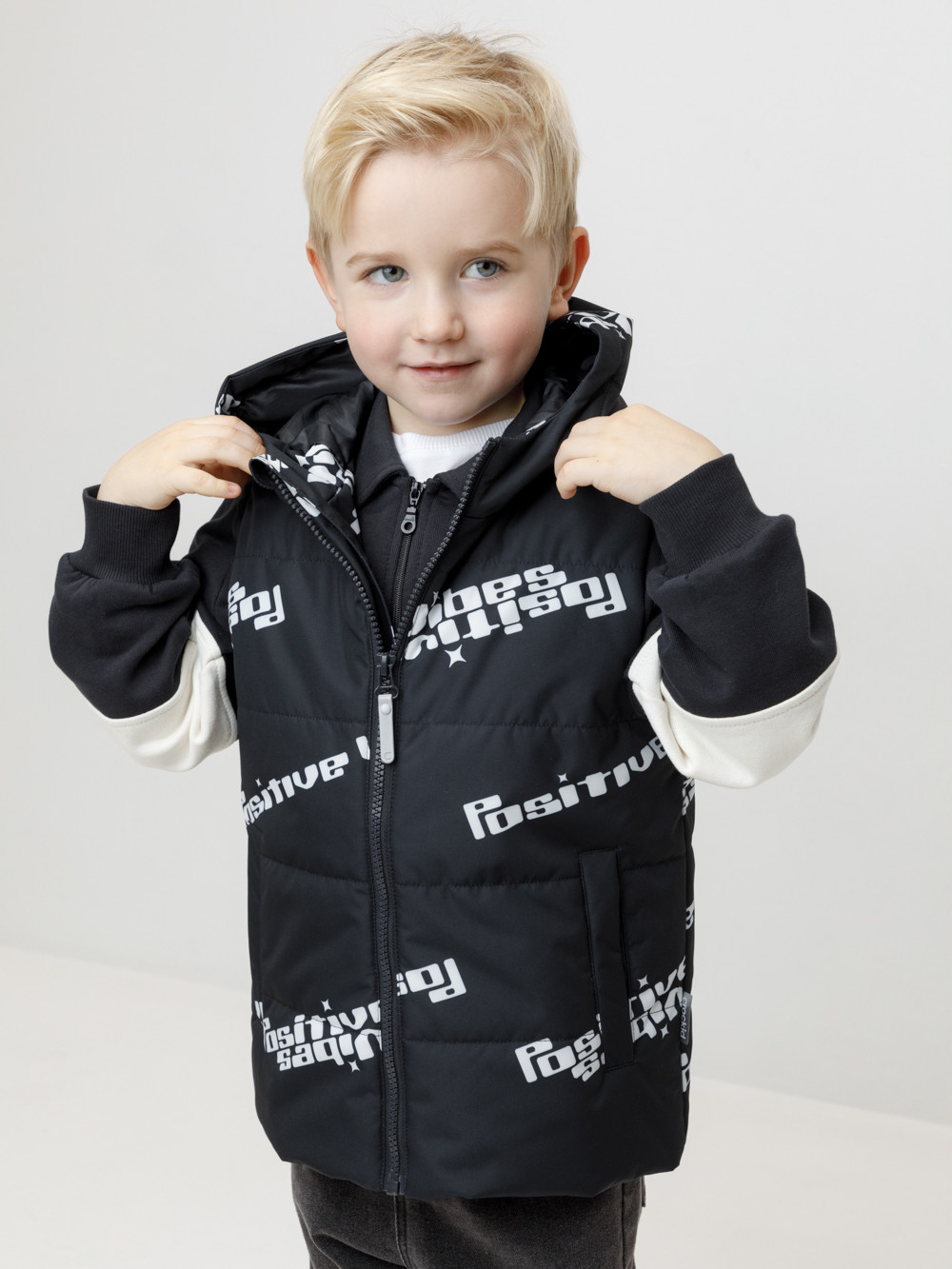 Жилеты для мальчика, артикул: ВК 35019/н/3 ГР (128-152), цвет: черный3, фото 4