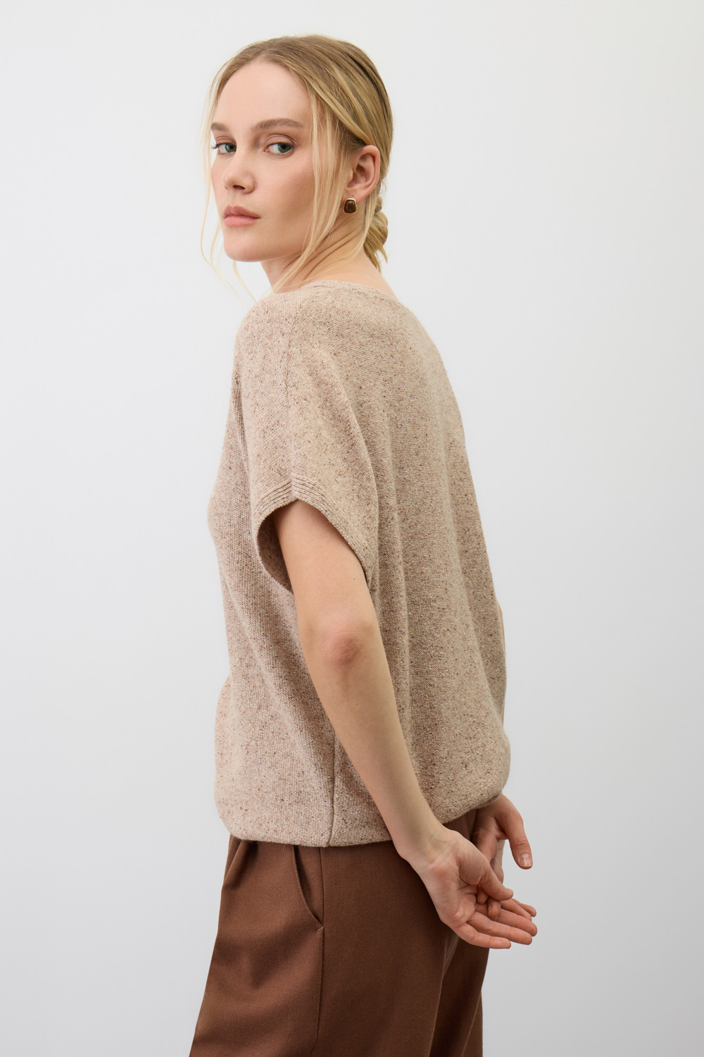 Джемперы женские для мам, артикул: ЕВ 30276/ш, цвет: бежевый, фото 4