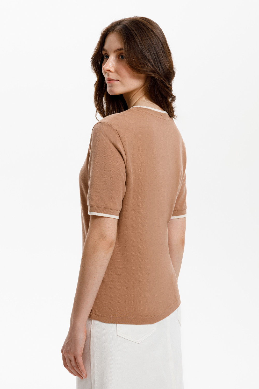 Футболки женские для мам, артикул: ЕВТ 3308, цвет: коричневый, фото 4