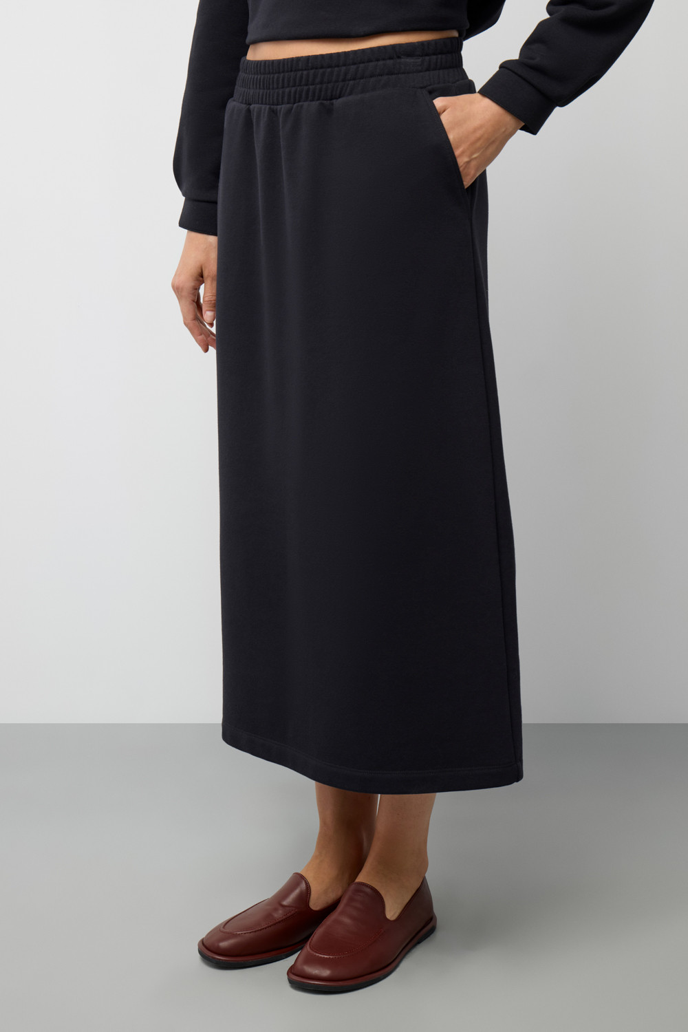 Юбки женские для мам, артикул: ЕВТ 7038, цвет: черный, фото 4
