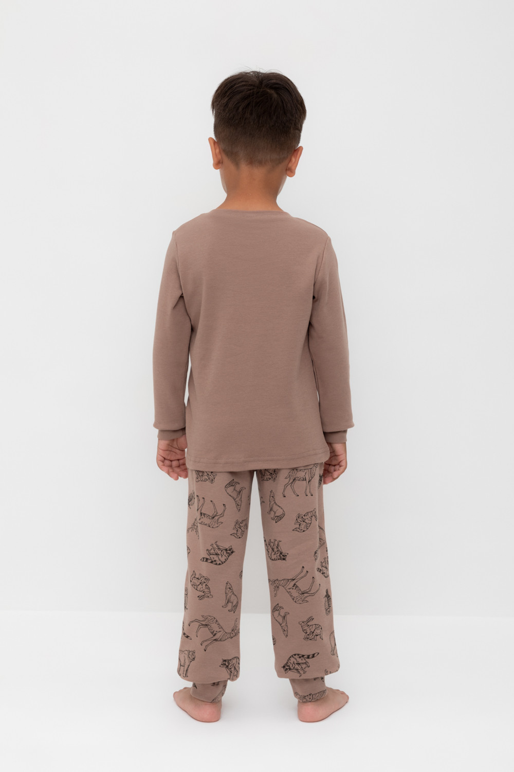 Пижама для мальчика, артикул: К 1541, цвет: коричневый, фото 4