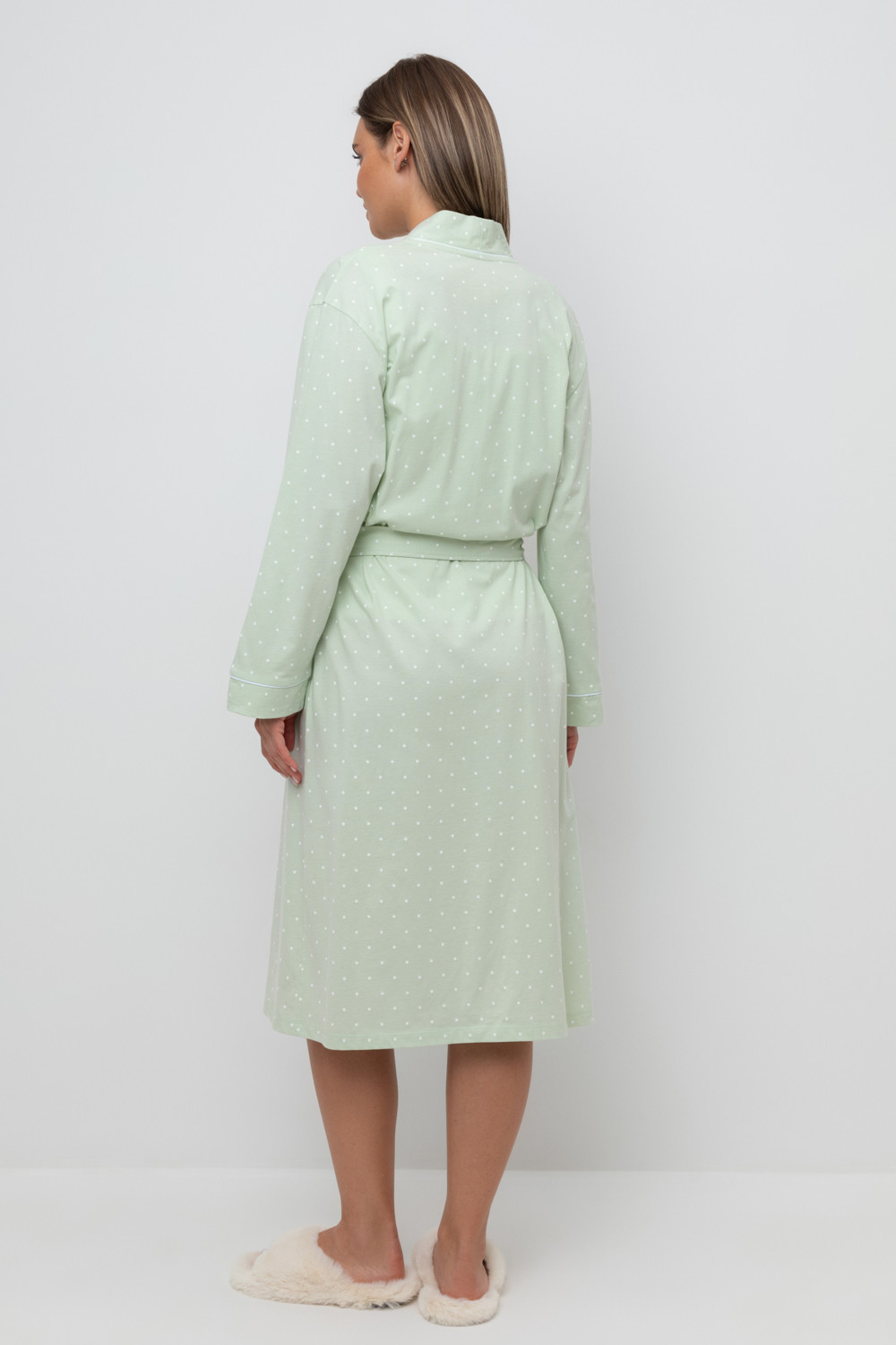 Халаты женские для мам, артикул: Е 50005/24, цвет: зеленый, фото 4