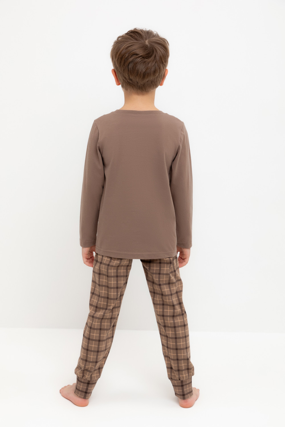 Пижама для мальчика, артикул: К 1606, цвет: коричневый, фото 4
